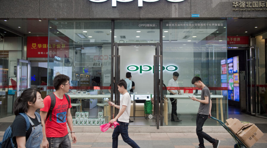 Oppo joins the semiconductor race in China with its own in-house built chipset. (Photo by Nicolas ASFOURI / AFP)